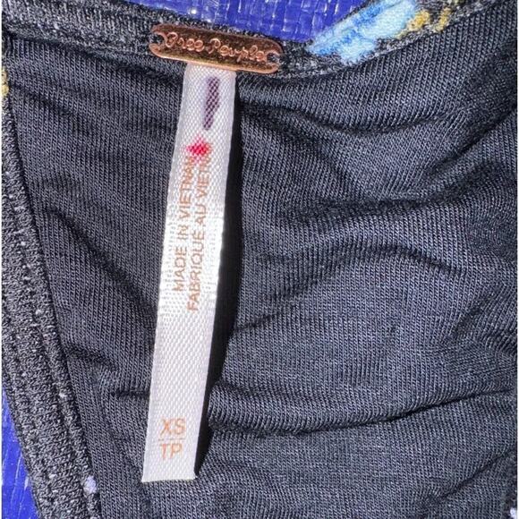 Free People Celia Mini Dress Black Floral Long Sleeve, Size XS, New with Tag - Picture 8 of 9